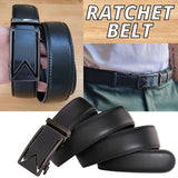 Microfiber Leather Mens Ratchet Belt Belts For Men Adjustable Automatic Buckle
