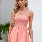 Smocked Square Neck Babydoll Tank
