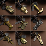 Women's Fashion Vintage Handwoven Leather Keychain
