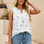 Eyelet Printed Notched Tank
