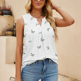 Eyelet Printed Notched Tank
