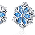 925 Sterling Silver Snowflake Hypoallergenic Stud Earrings Jewelry
