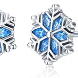 925 Sterling Silver Snowflake Hypoallergenic Stud Earrings Jewelry
