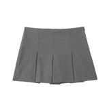 High Waist Wide Pleats Shorts Skirts
