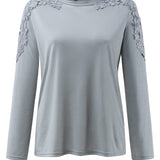 Full Size Cutout Round Neck Long Sleeve T-Shirt
