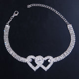 Personalized Double Heart Bracelet Anklet
