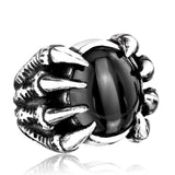 Men's Vintage Personality Titanium Steel Inlaid Zircon Ring
