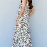 Doublju In The Garden Ruffle Floral Maxi Dress in Natural Rose
