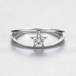 Sterling Silver Ring Female Korean Niche Design Double Index Finger Ring
