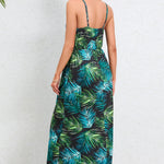 Printed Surplice Maxi Cami Dress
