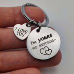 Romantic Couples Keychain Gift For Her Him Girlfriend Boyfriend Love Keyring Tag
