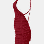 Glitter Double Spaghetti Straps Mini Dress
