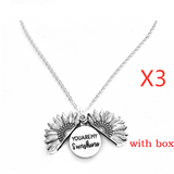 Sunflower Double Lettering Necklace
