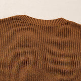 Pearl Detail Round Neck Long Sleeve Sweater
