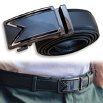 Microfiber Leather Mens Ratchet Belt Belts For Men Adjustable Automatic Buckle
