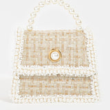 Fame Pearly Trim Woven Handbag
