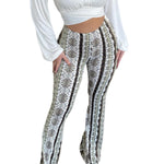 Women's  Flare Ethnic Print Pants
