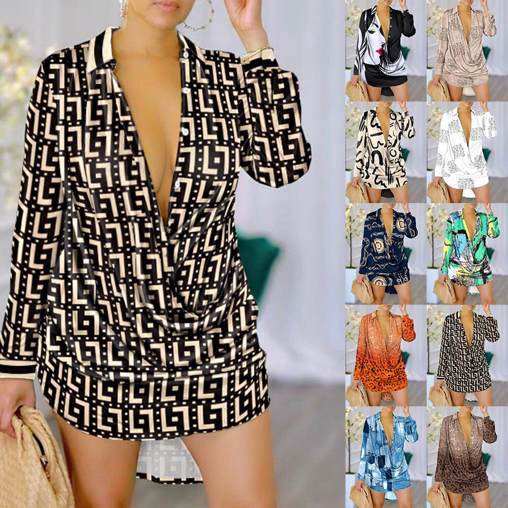 Fashion Autumn Shirt Dress
