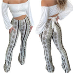 Women's  Flare Ethnic Print Pants
